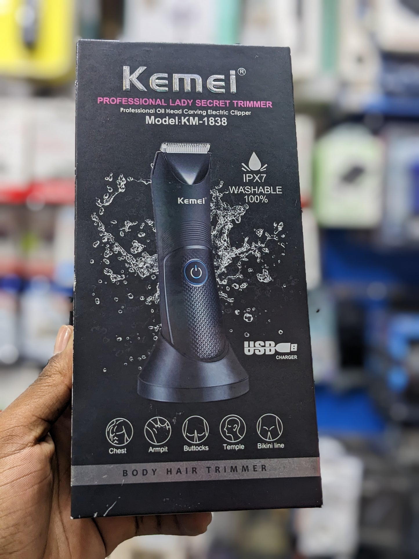 Professional Lady Secret Trimmer High Battery capacity, USB charging, Safe Materials, Washable.