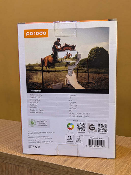 3-Axis Gimbal Stabilizer (porodo) Face & Object Tracking.