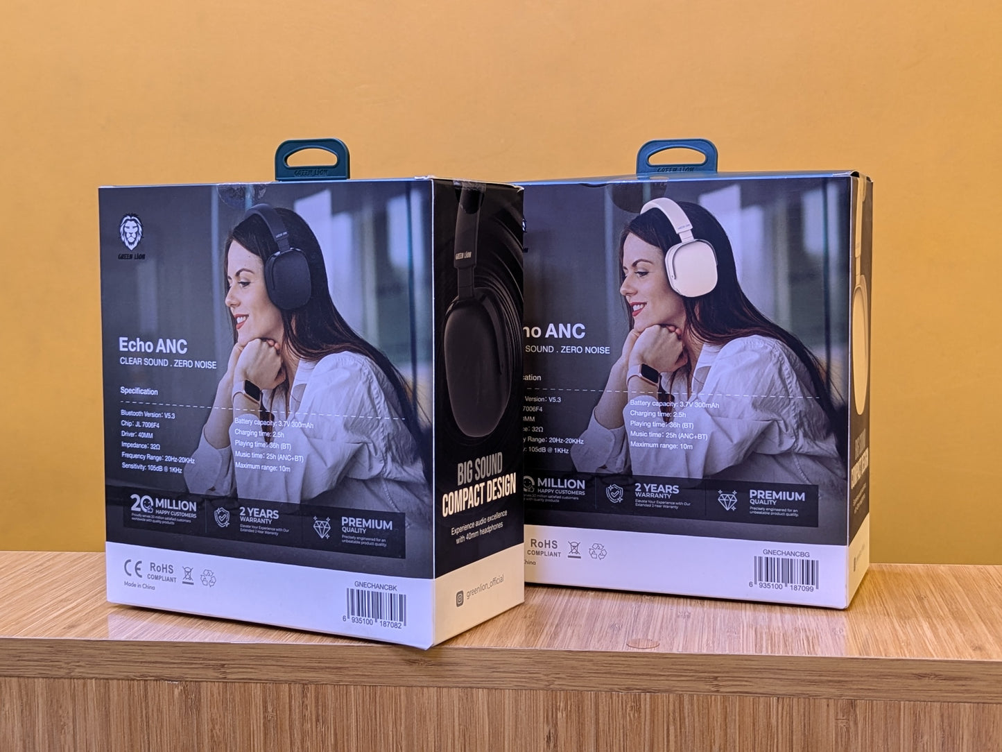 Green Lion bluetooth headphone Echo ANC, Clear Sound Zero Noise