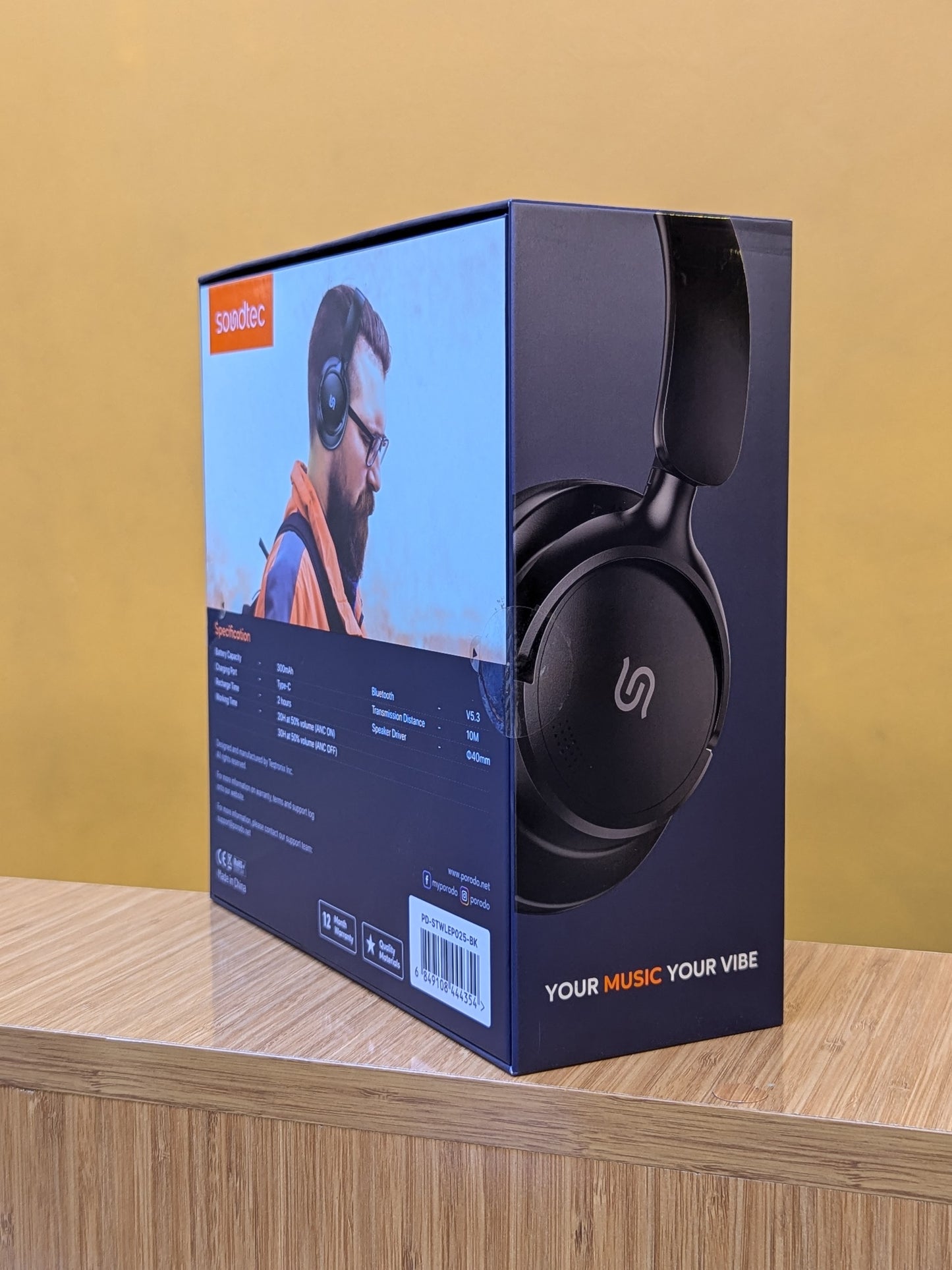 ZEN Active Noise Cancellation headphone Soundtec by PORODO.