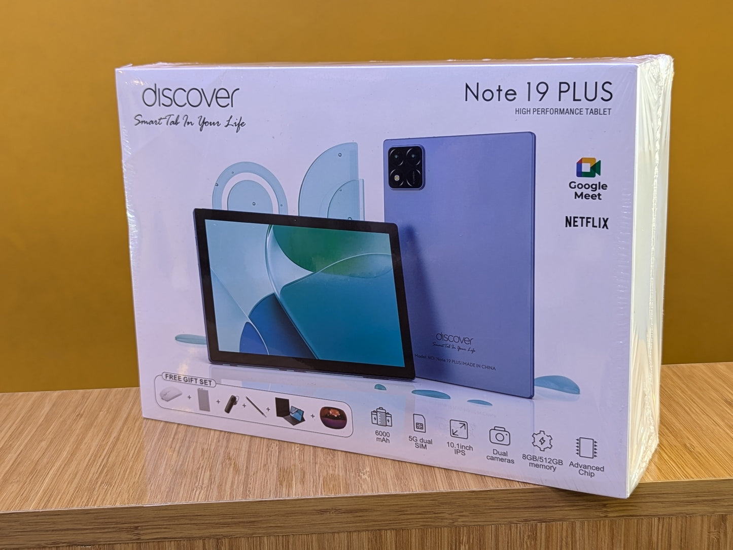 Discover Tablet Note 19 PLUS Ram 8gb Storage 512gb 5G Dual Sim Battery 6000mAh 10.1 inches