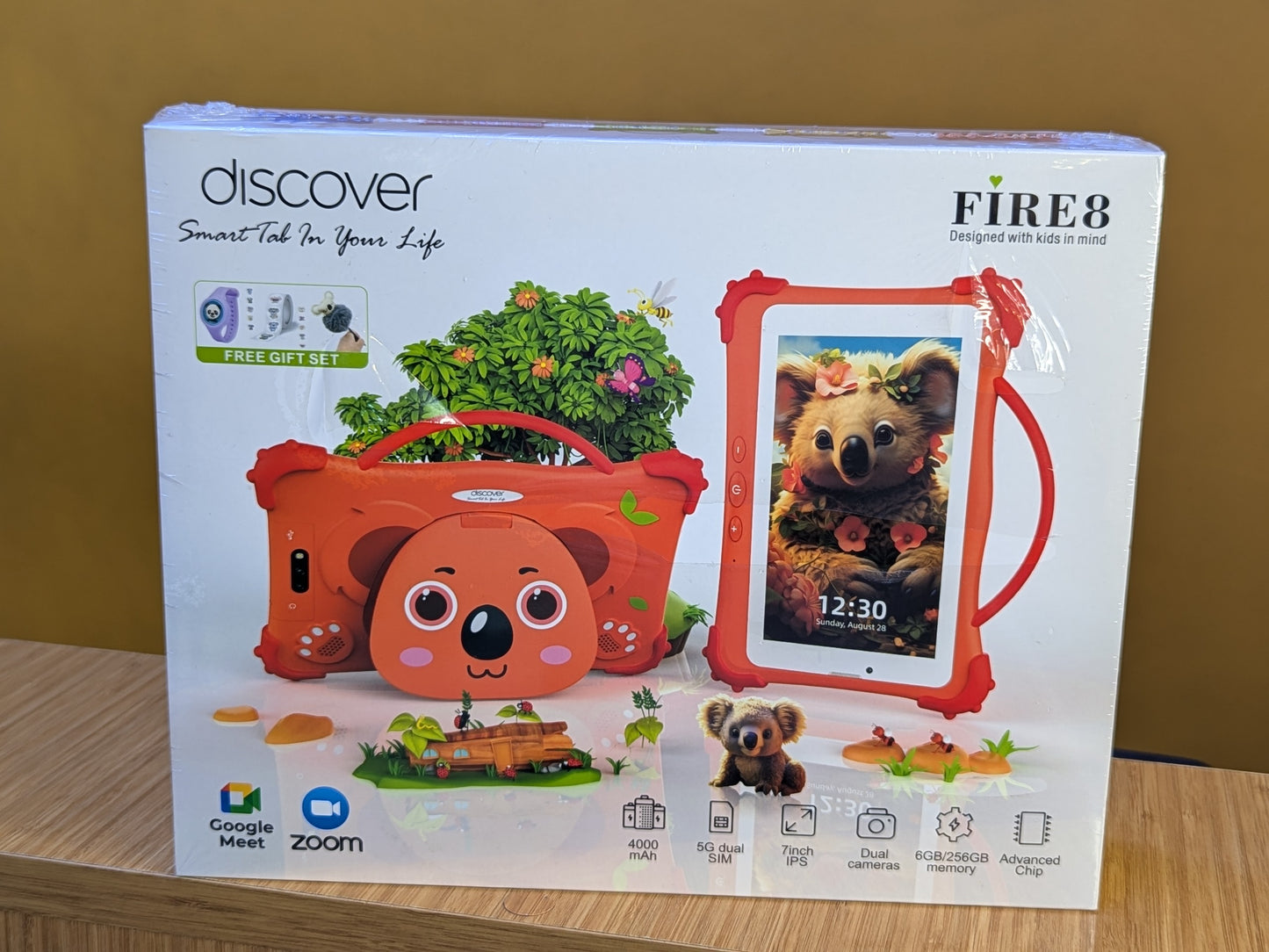 Discover Fire 8 Kids Tablet Ram 6gb Storage 256gb Battery 4000mAh, Network 5G dual Sim Screen Size 7 inches