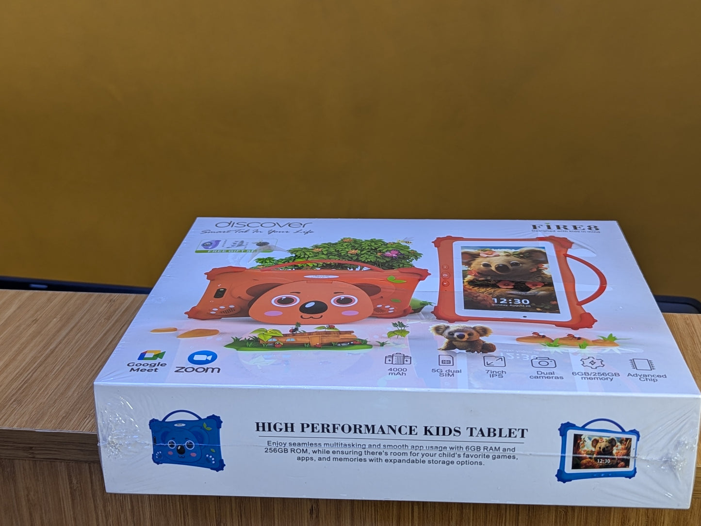 Discover Fire 8 Kids Tablet Ram 6gb Storage 256gb Battery 4000mAh, Network 5G dual Sim Screen Size 7 inches