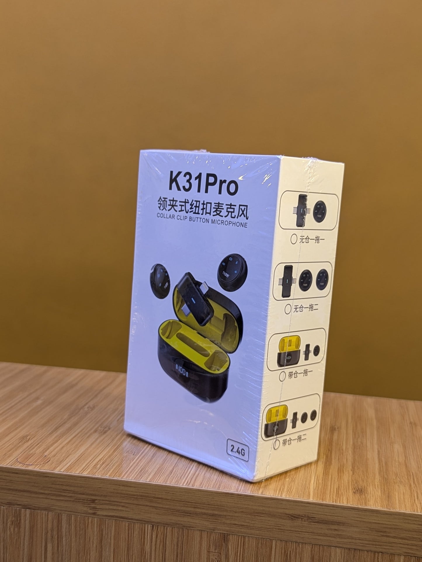 K 31 Pro Collar Clip Button Microphone