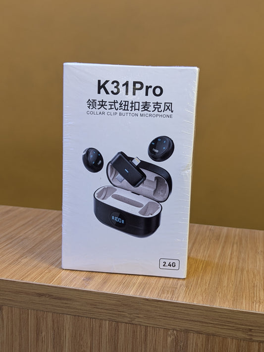 K 31 Pro Collar Clip Button Microphone