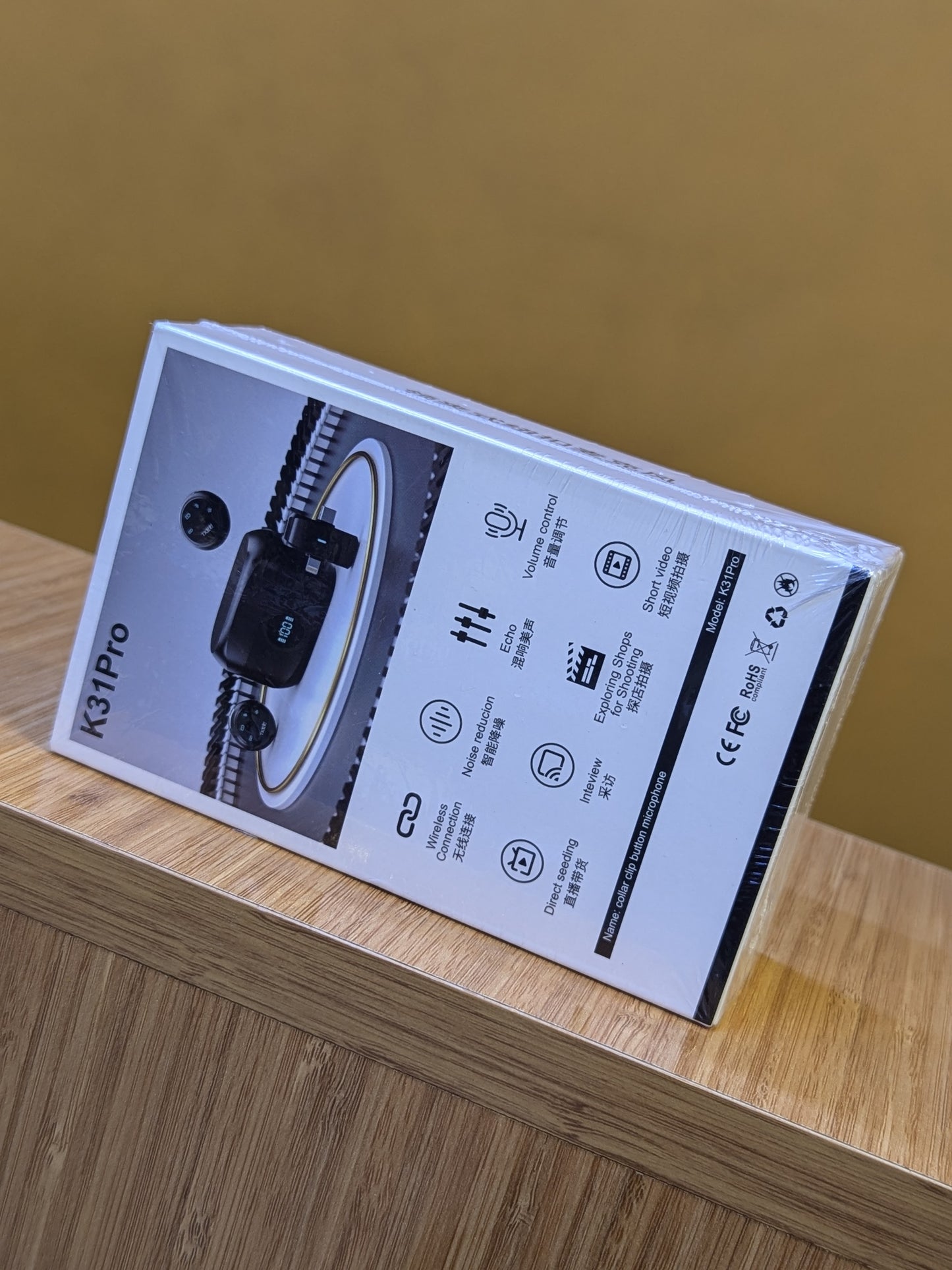 K 31 Pro Collar Clip Button Microphone