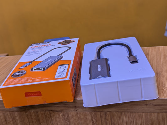 Portable OTG Ethernet Adapter USB - C to RJ45