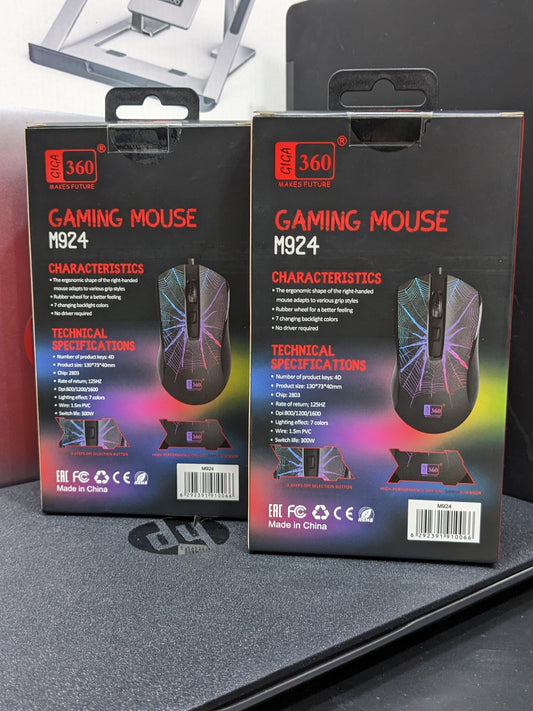 SOURIS LUMIERES: M924 Gaming Mouse Wired