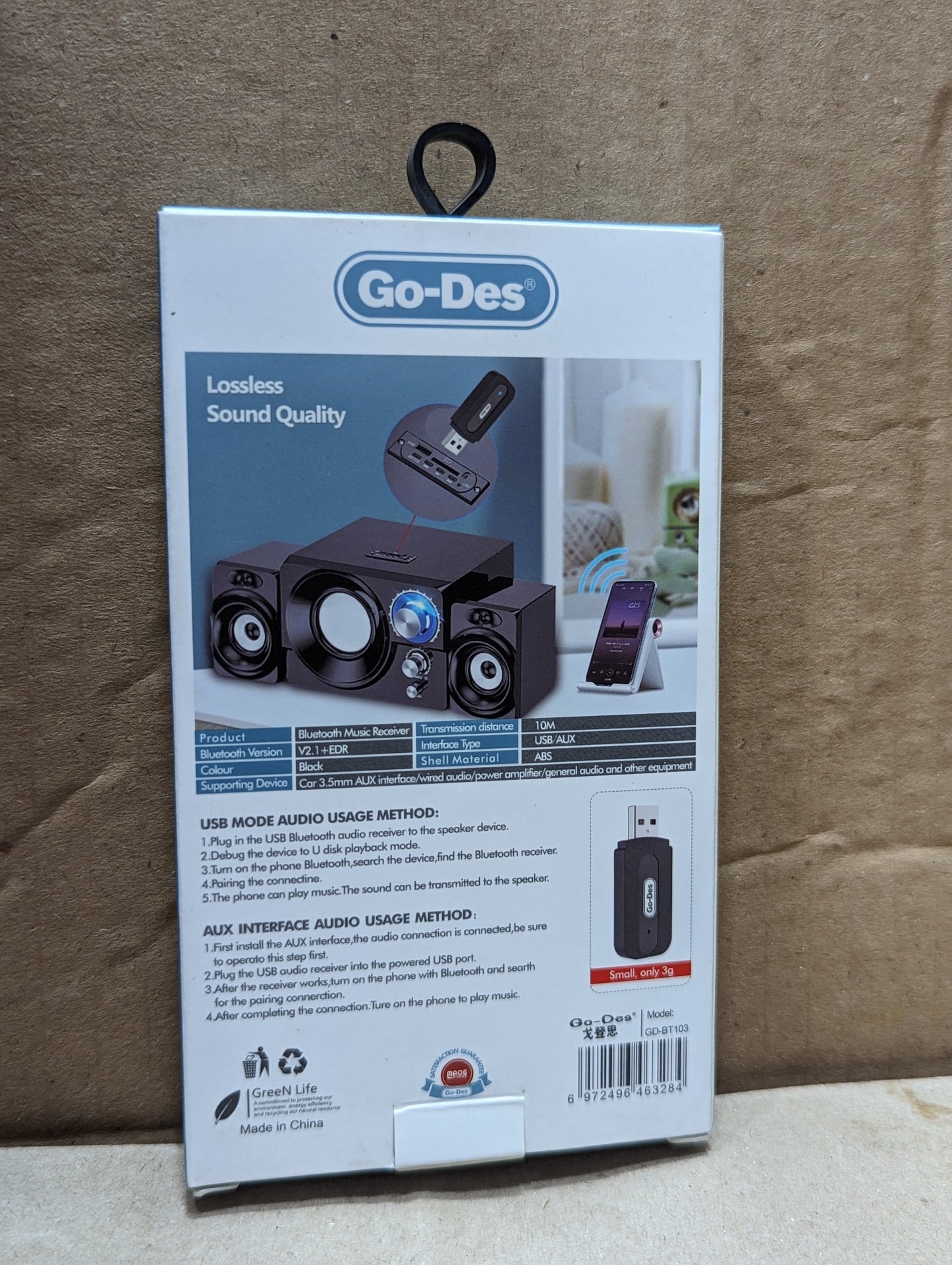 Radio Bluetooth Music Receiver Go-Des: GD-BT103
