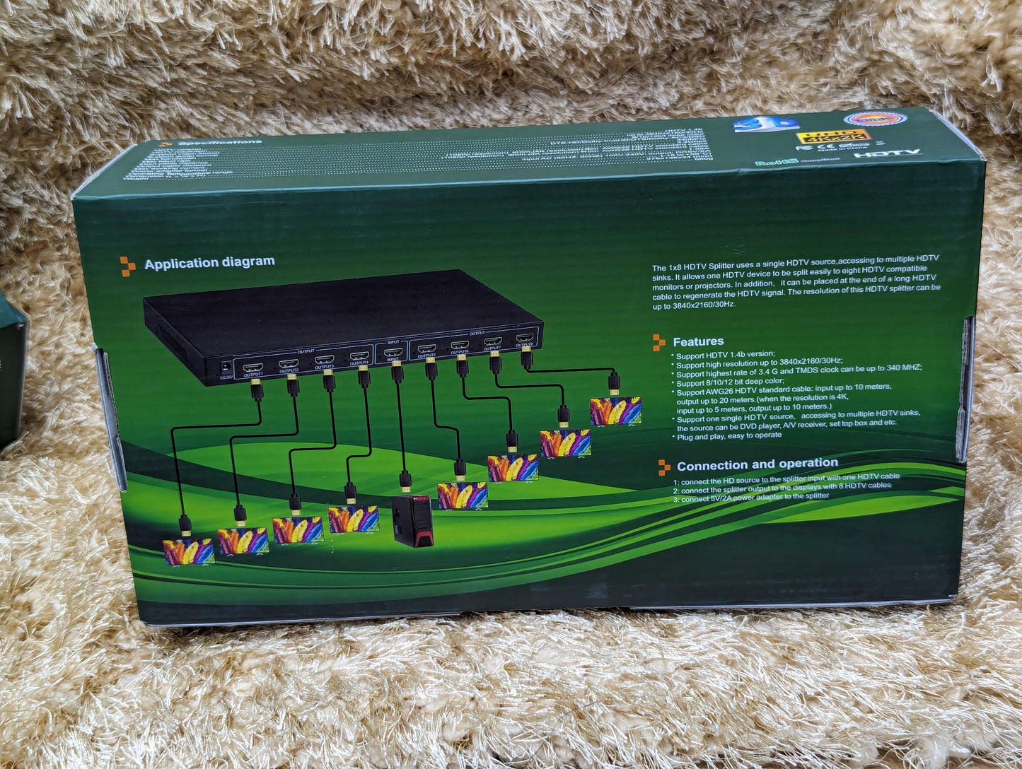 HDTV Splitter 1×8 4K×2K