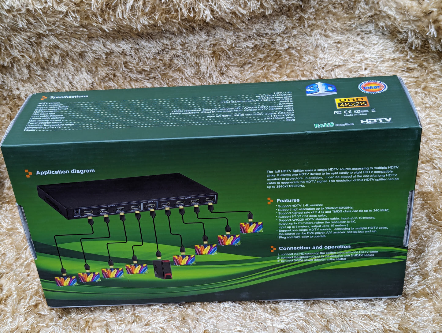 HDTV Splitter 1×8 4K×2K