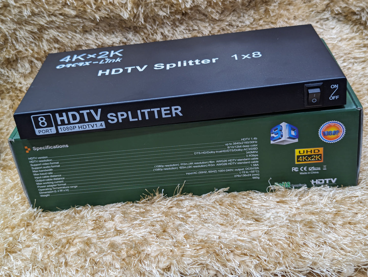 HDTV Splitter 1×8 4K×2K