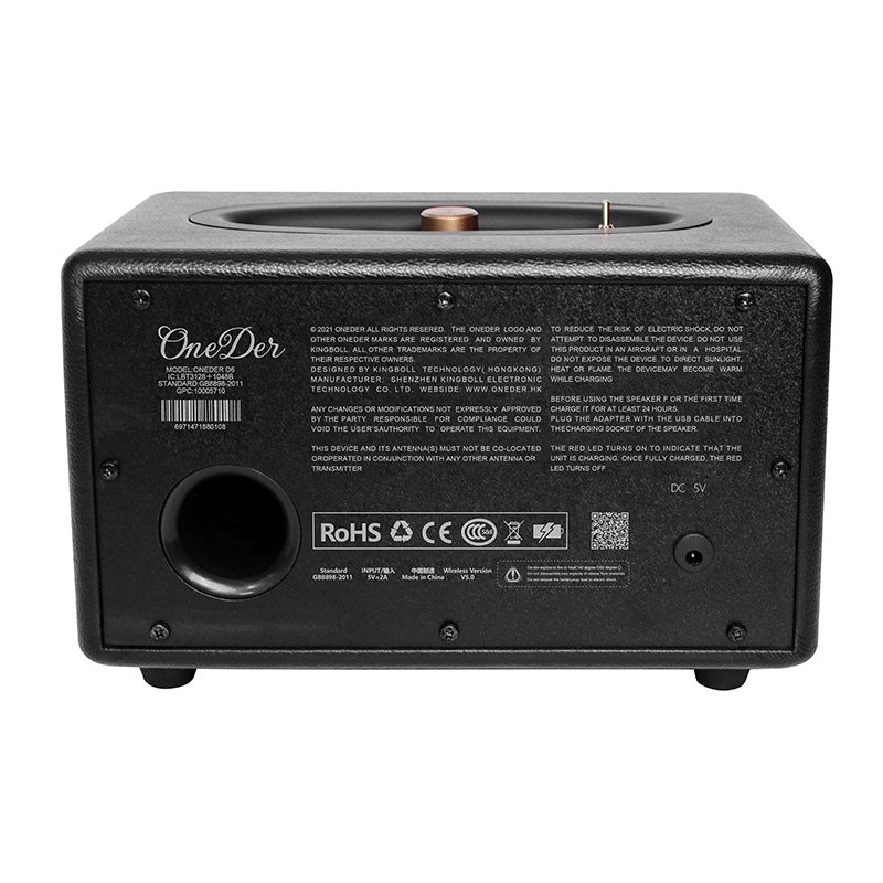 OneDer D6 Bluetooth Speaker: 12 hours playing time