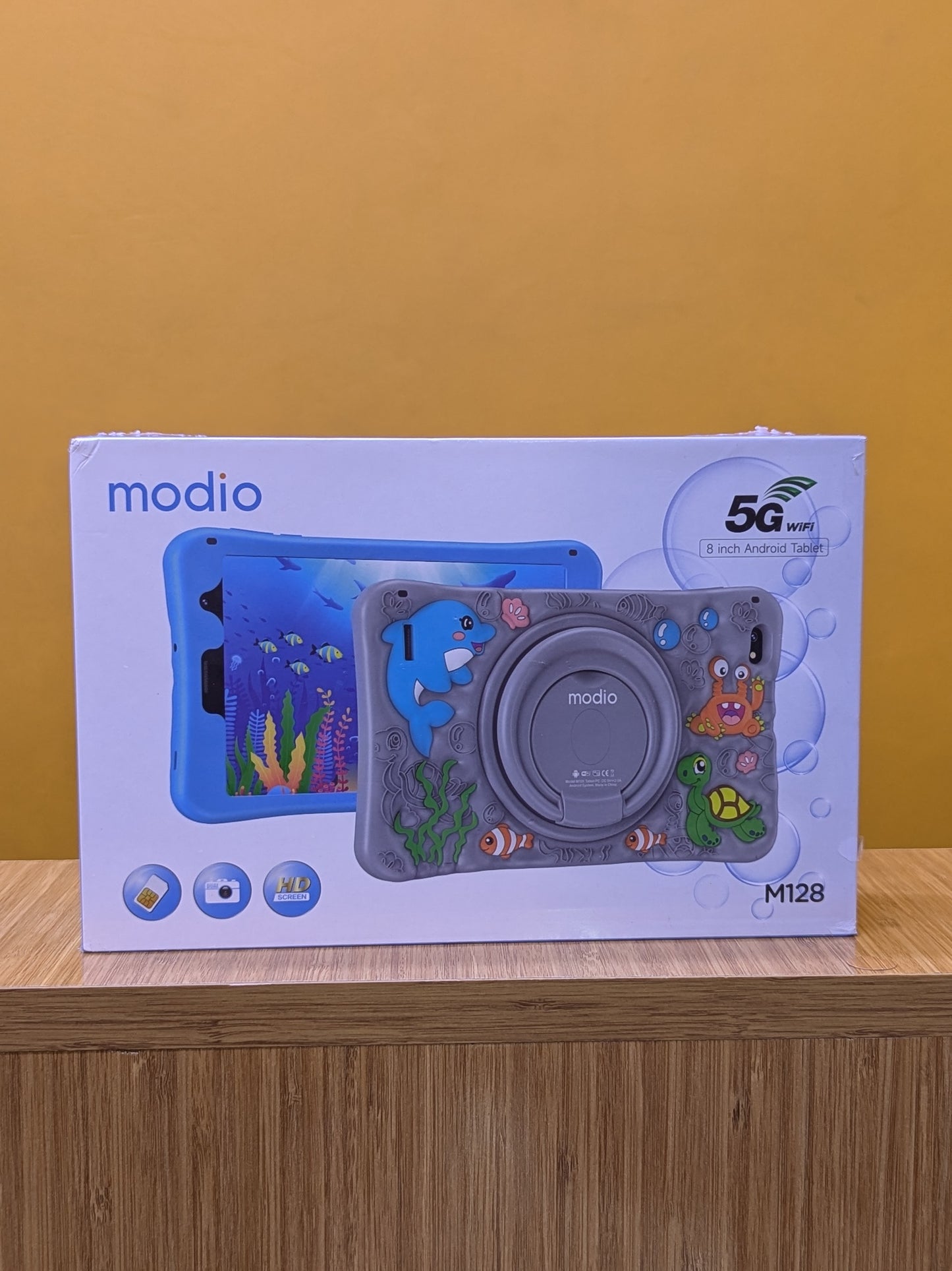 modio kids Tablet M128 Ram 6GB Storage 256gb 5G sim card Screen Size 8"