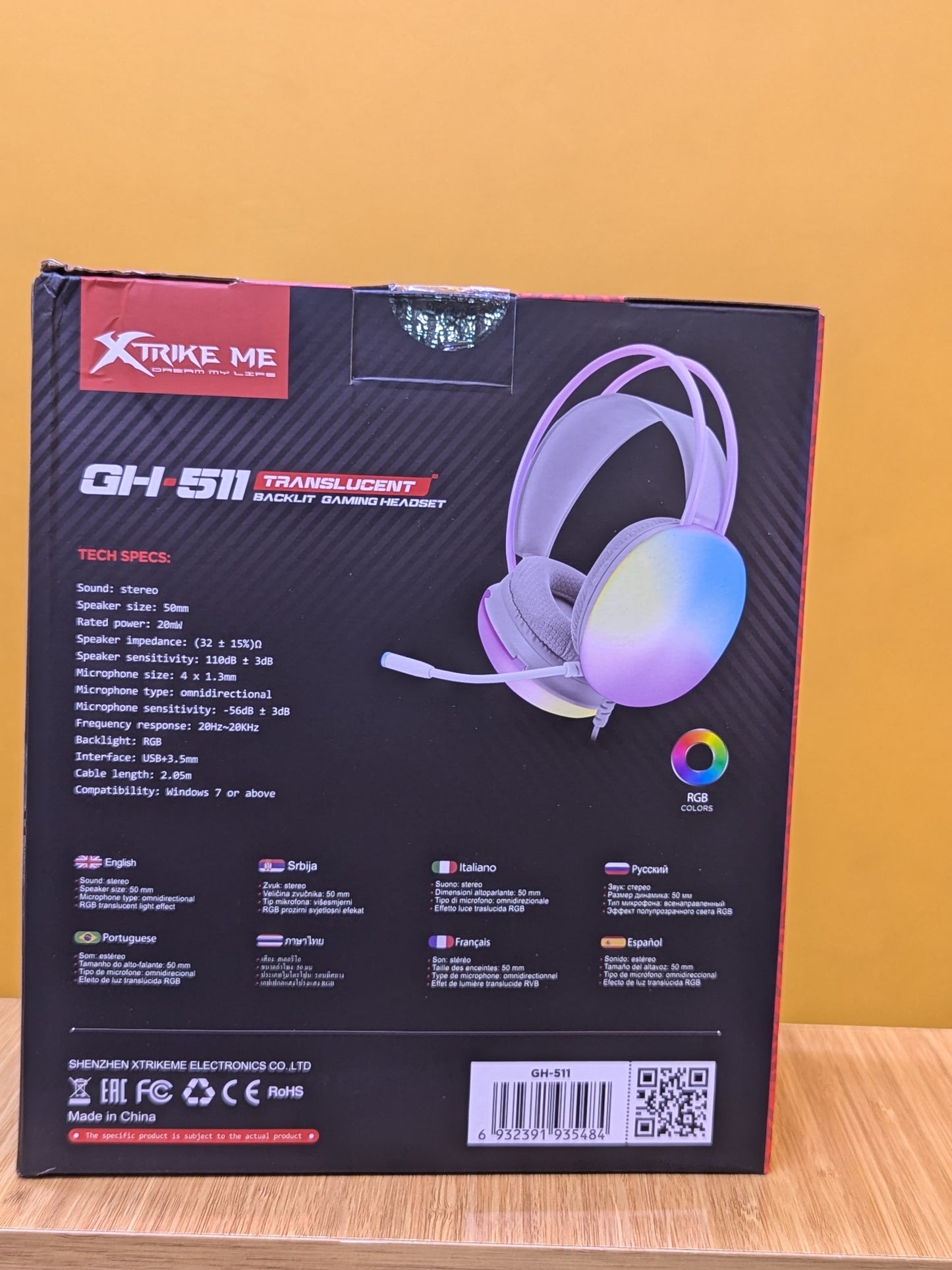 EXTRIKE ME Translucent Backlit Gaming headset GH-511