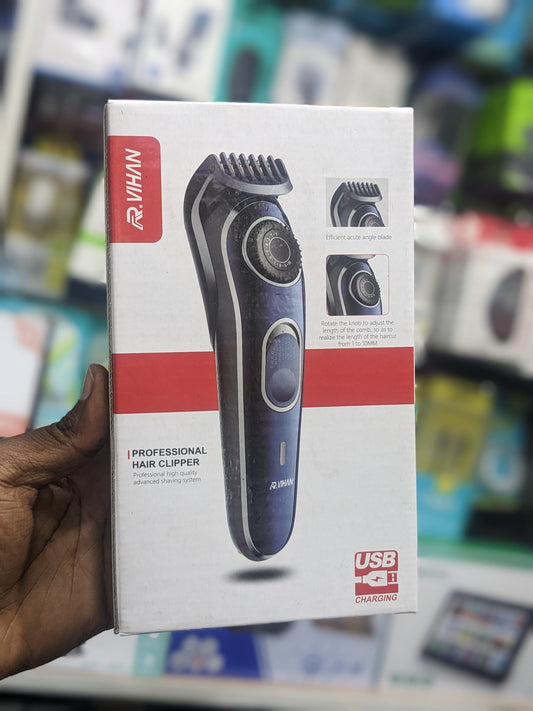 Professional Hair Clipper R-VIHAN, Replaceable Battery, Battery fully recharges in 3 hours, High quality advanced shaving system