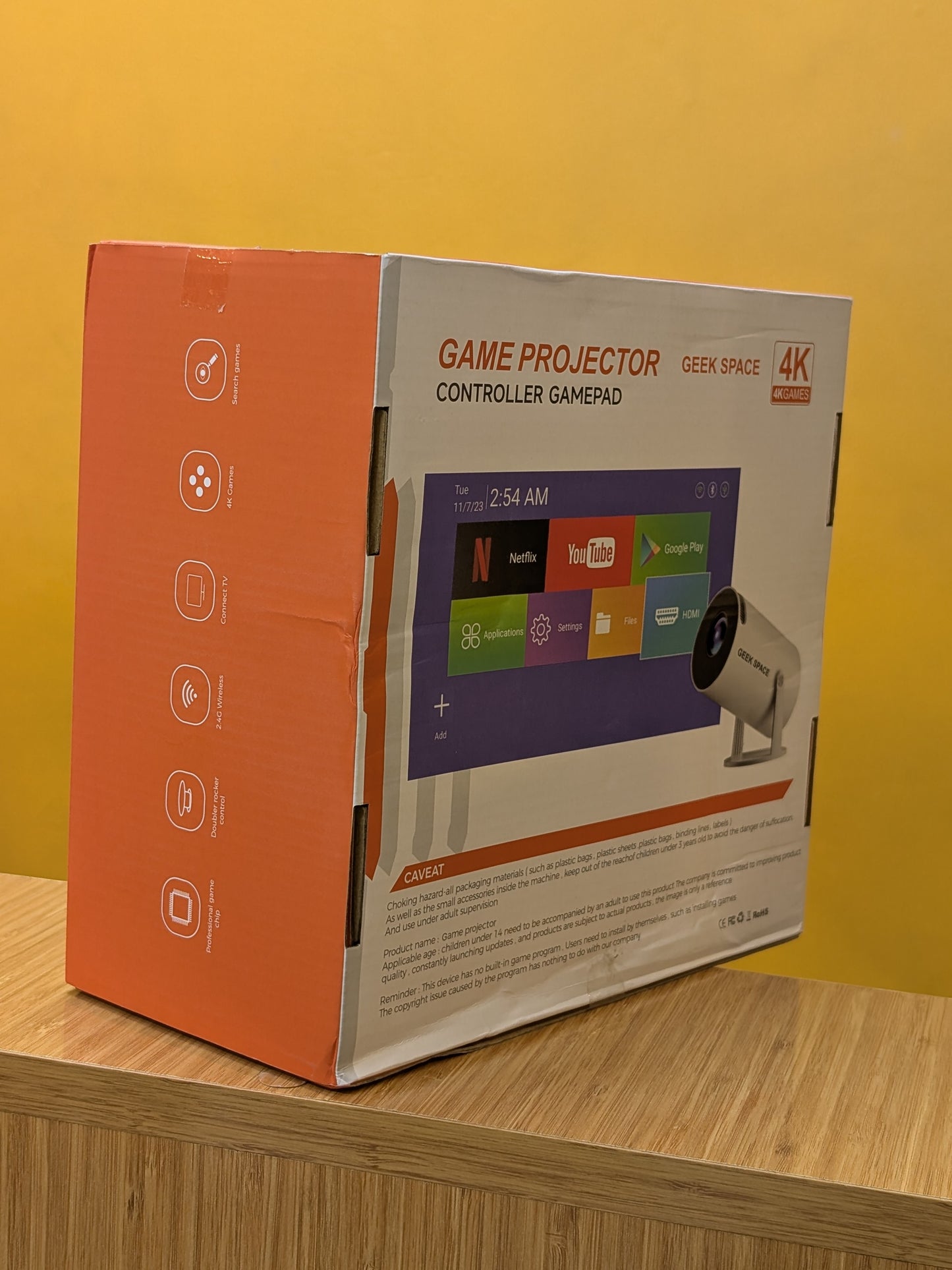 Game Projector GEEK SPACE, X10 Plus, 4K