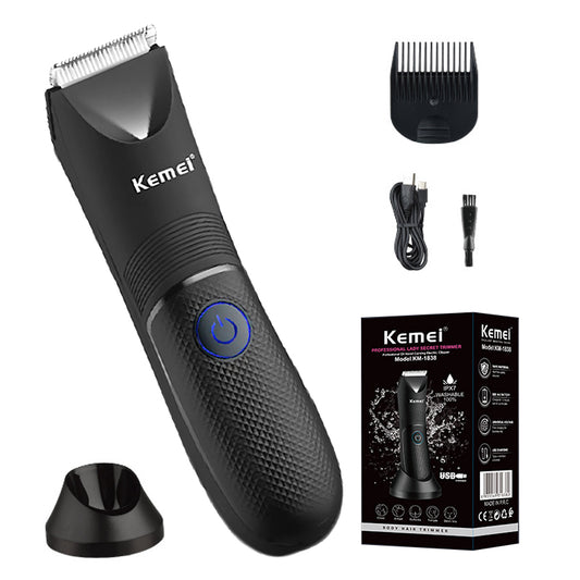 Kemei Professional Lady Secret Trimmer KM-1838, IPX7 Washable, Rechargeable