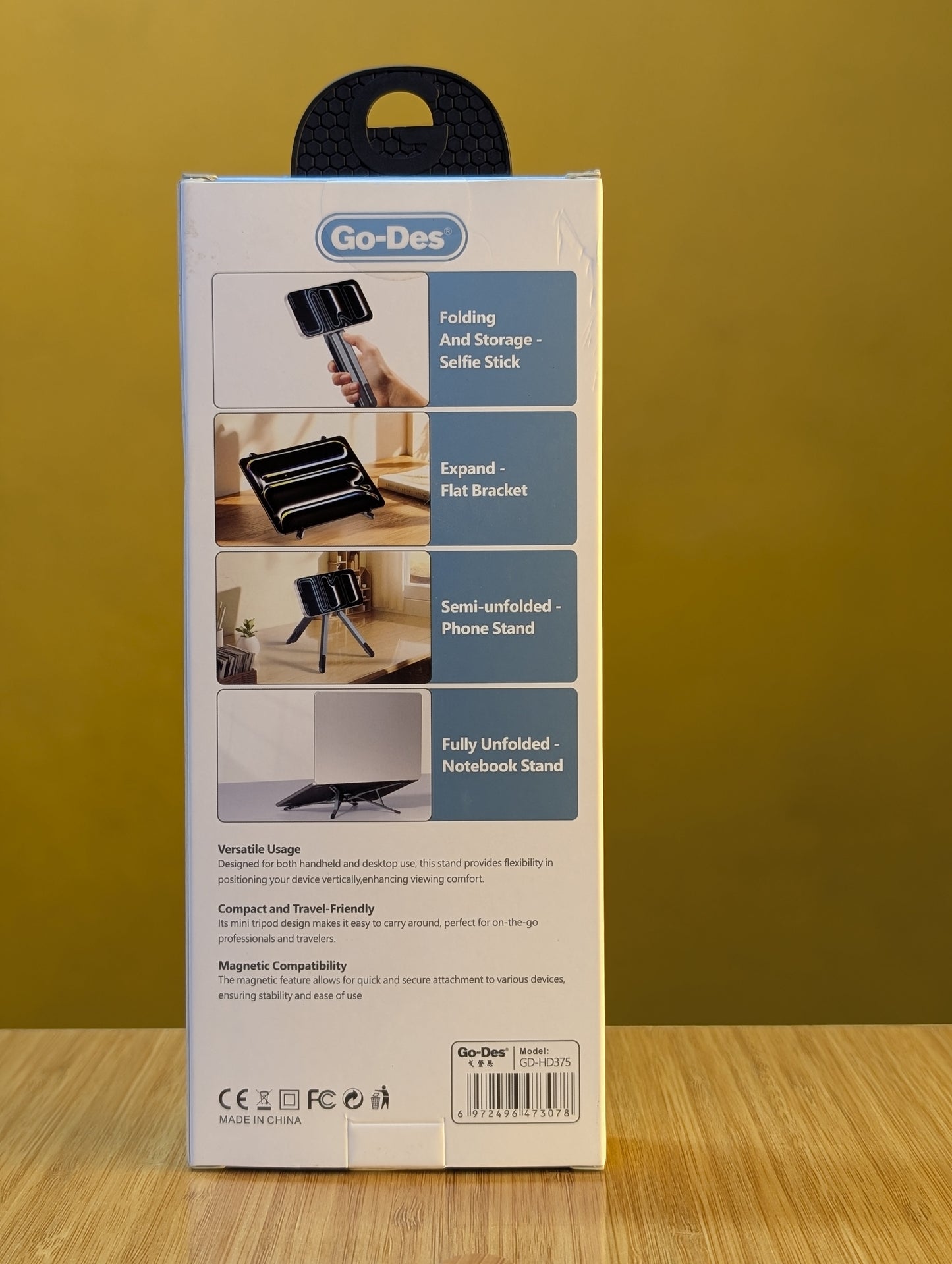 Go-Des Multi Functional Stand For Laptops, Mobile Phone and tablets. GD-HD375
