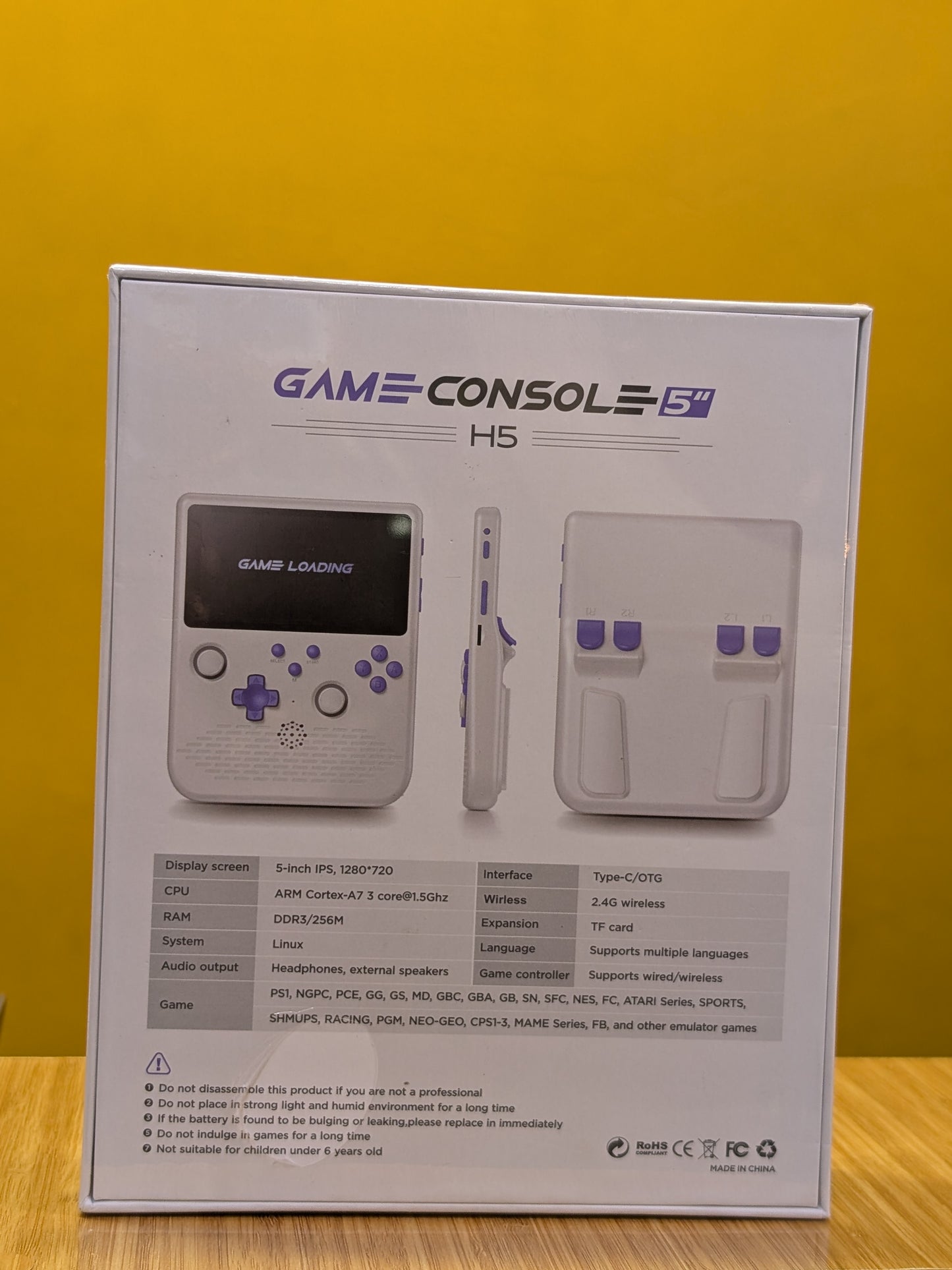 GAME 5" CONSOLE, A variety of simulator games