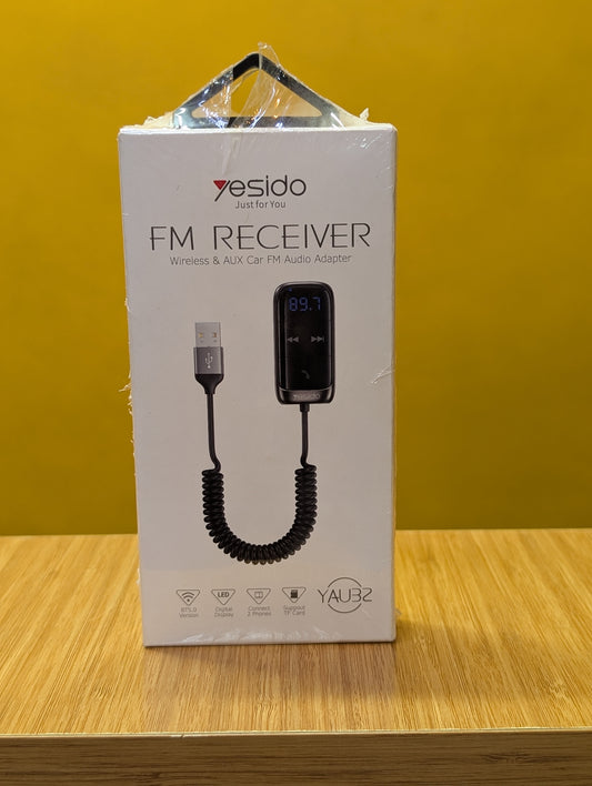 Yesido YAU32 Fm Receiver - Wireless And AUX Car Fm Audio Adapter